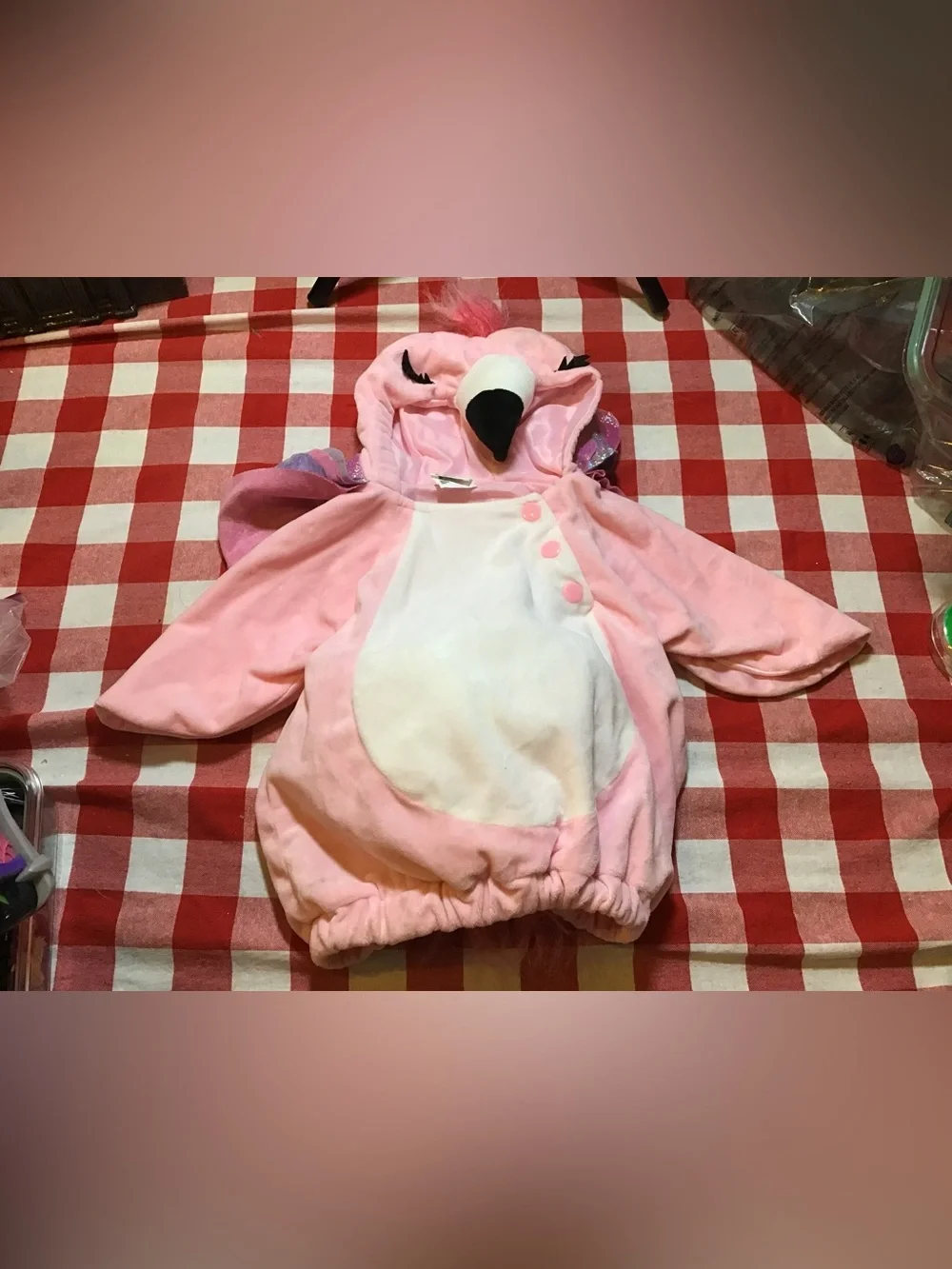 Pink flamingo infant costume 0-6 months marks-preowned